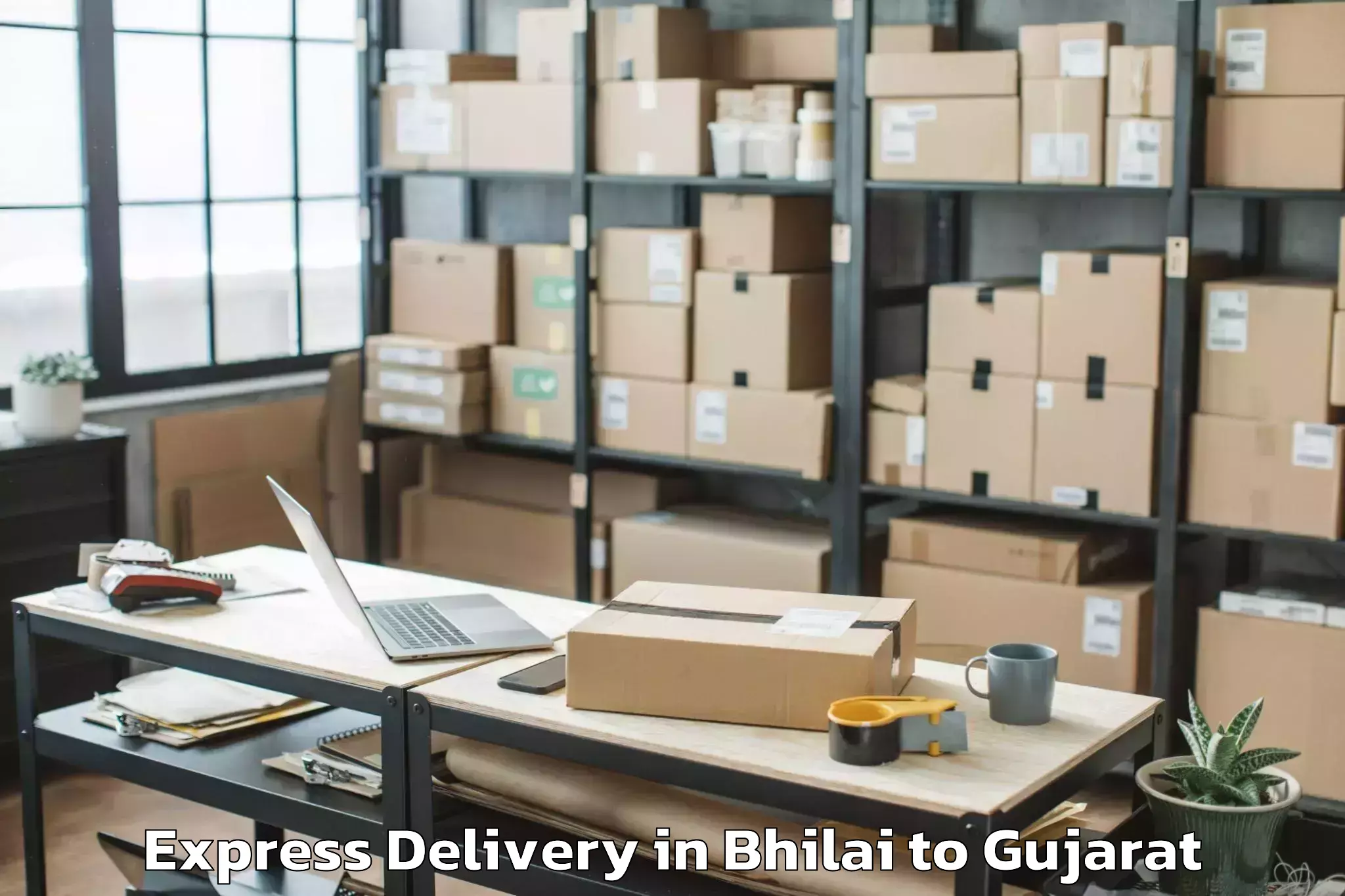 Book Your Bhilai to Mehsana Express Delivery Today